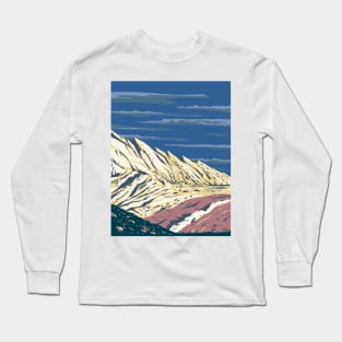 Navajo Sandstone at San Rafael Swell Eastern Utah USA WPA Art Poster Long Sleeve T-Shirt